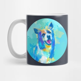 Border Collie Dog Portrait Mug